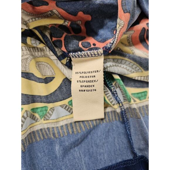 Beige by ECI Geometric Knee Length Shift Dress Womens 8 Boho Nostalgia Classic - Picture 8 of 9